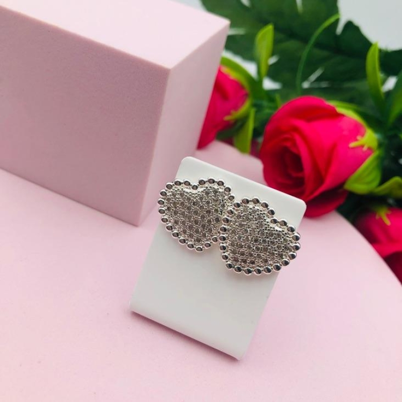 Brinco Coração Cravejado