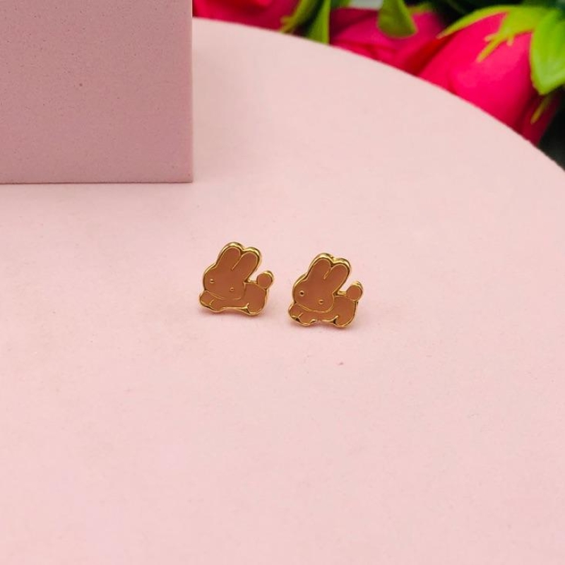 Brinco infantil coelhinho marrom