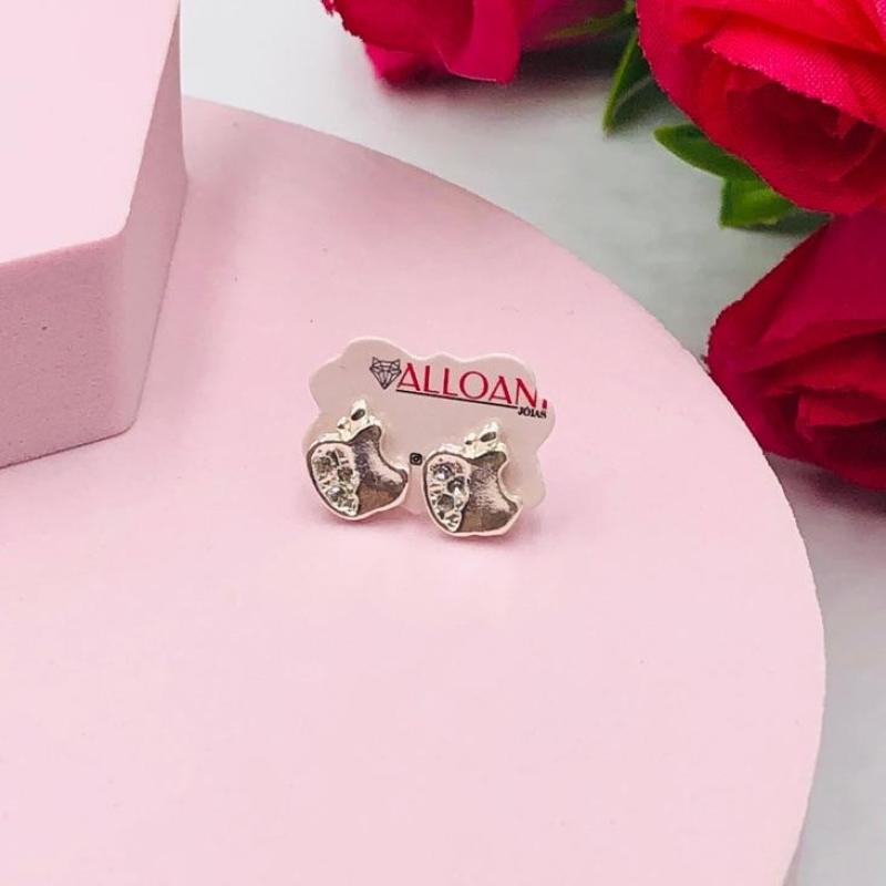 Brinco maça com zircônia