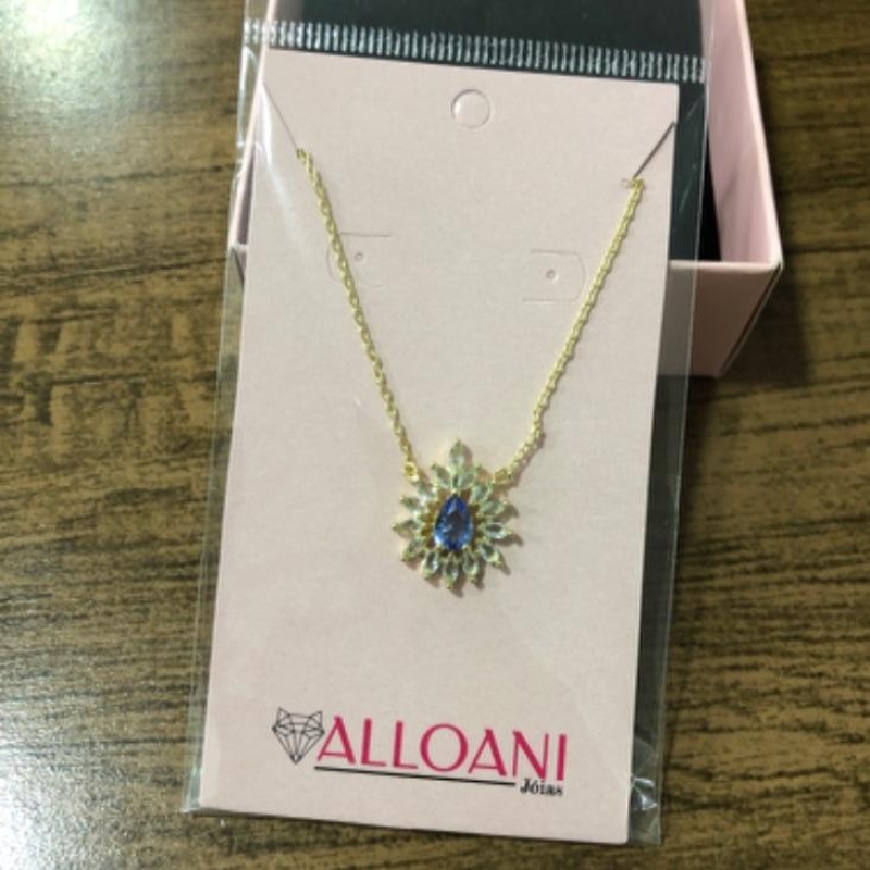 Colar corrente cadeado com Pingente de fita