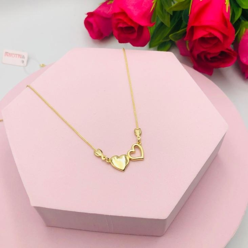 Colar Dois Corações