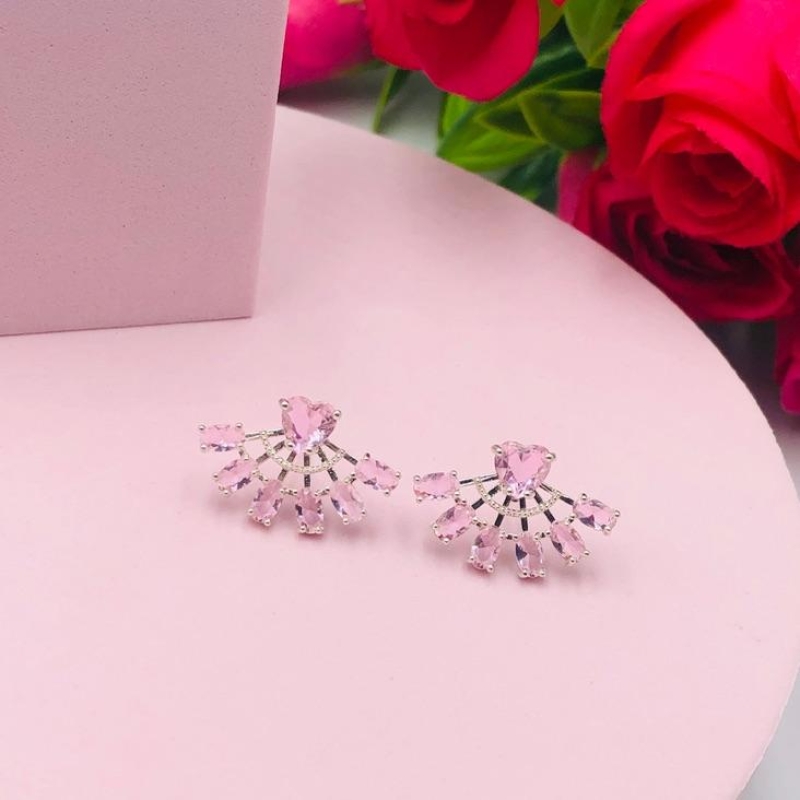 Brinco Pedras Rosa