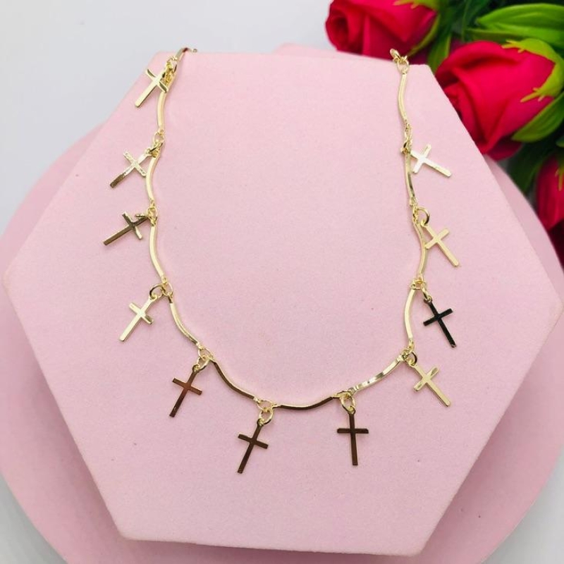 Colar Choker Cruz