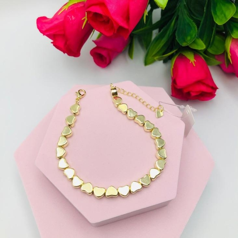 Pulseira Corações