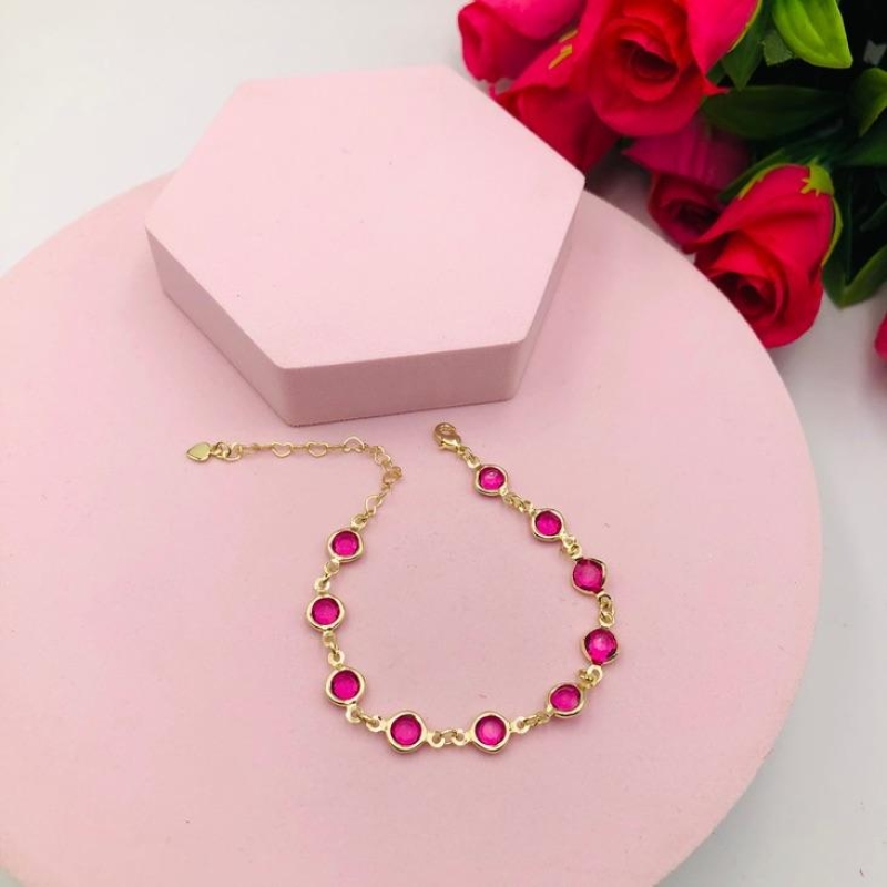 Pulseira Ponto de Luz Rosa