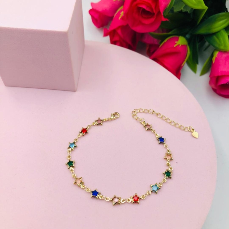 Pulseira Estrela Coloridas