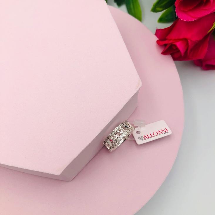 Anel Algarismo Romanos Cravejado N 16