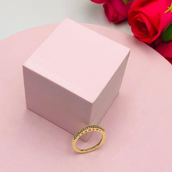 Anel Aparador de Aliança Cravejado Colorido