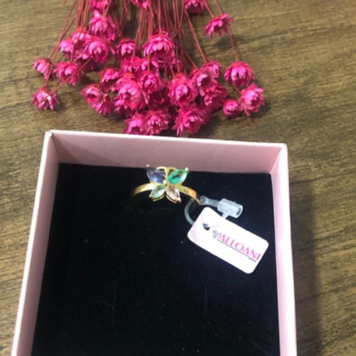 Anel Borboleta com Pedras