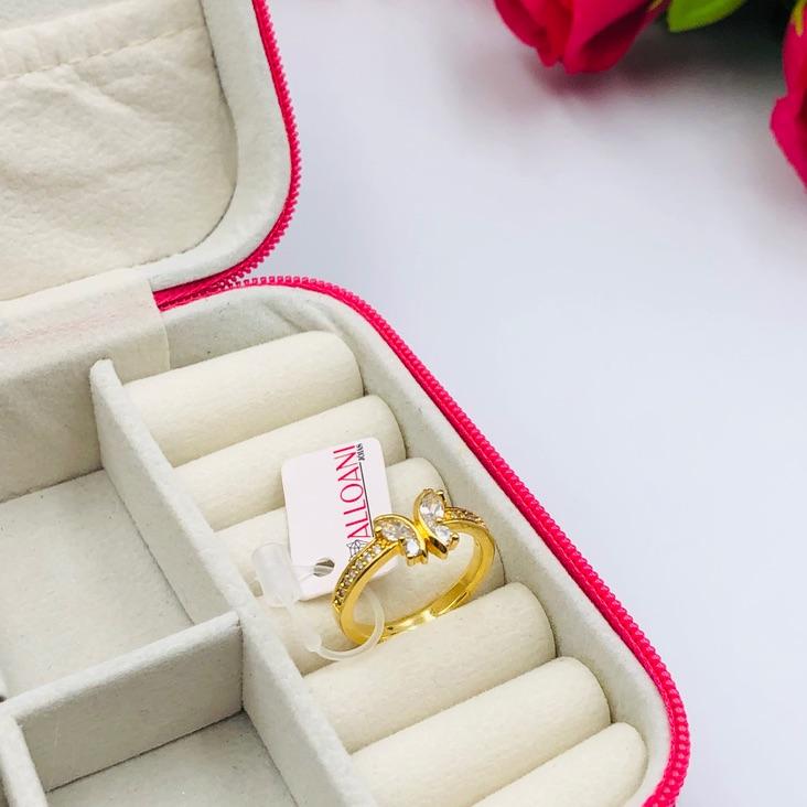 Anel Borboleta Cravejado