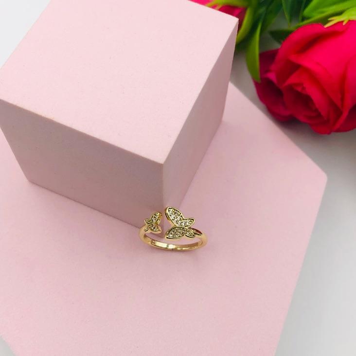 Anel Borboleta Cravejado N 16