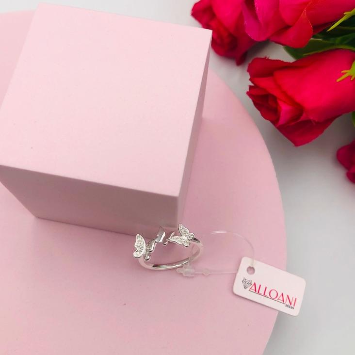 Anel Borboletas Cravejadas N°19