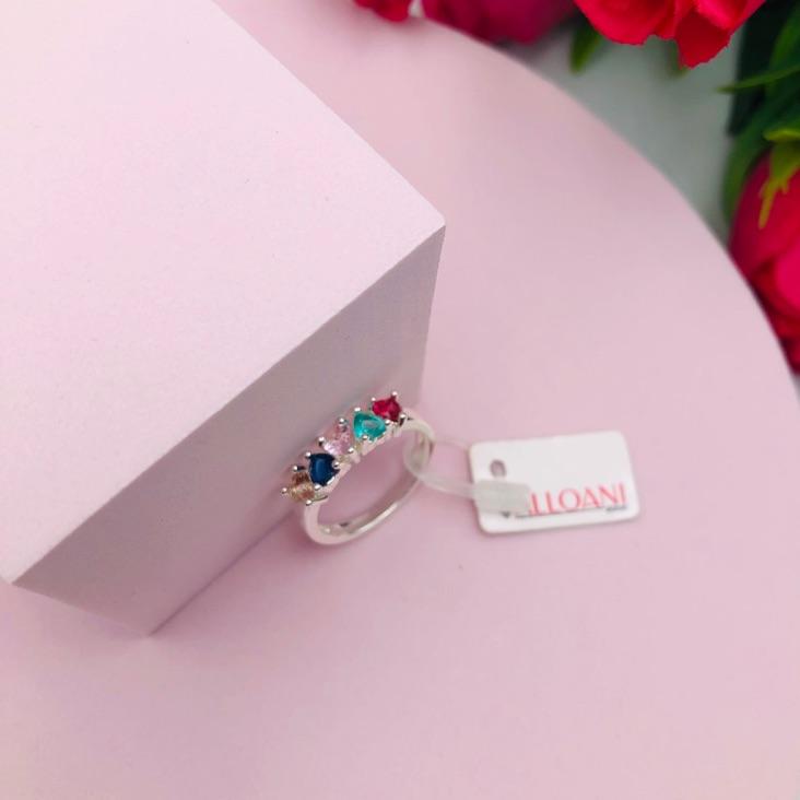 Anel com Corações Cravejado