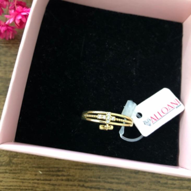 Anel com cruz cravejado