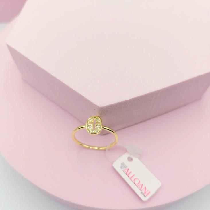 Anel Com Mandala Cravejada e Cruz N 25