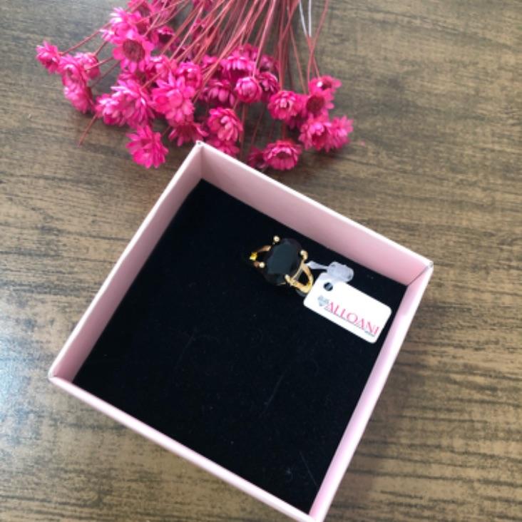 Anel com Pedra Preta