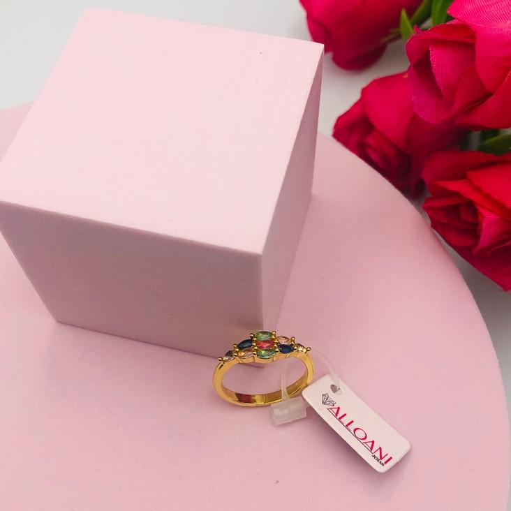 Anel com Pedras Coloridas