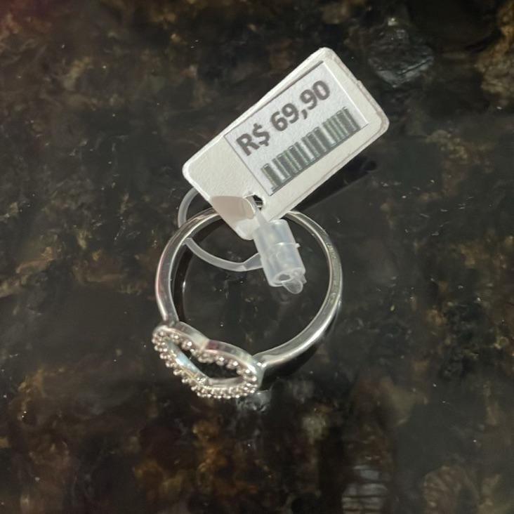 Anel Coração Cravejado