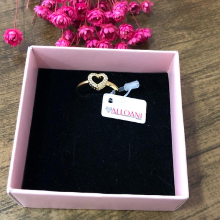 Anel Coração Cravejado