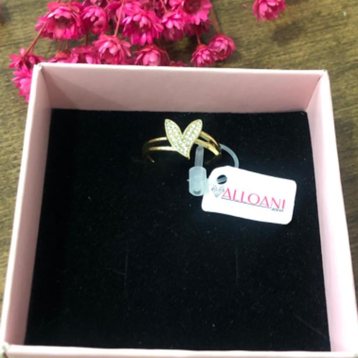 Anel Coração Cravejado