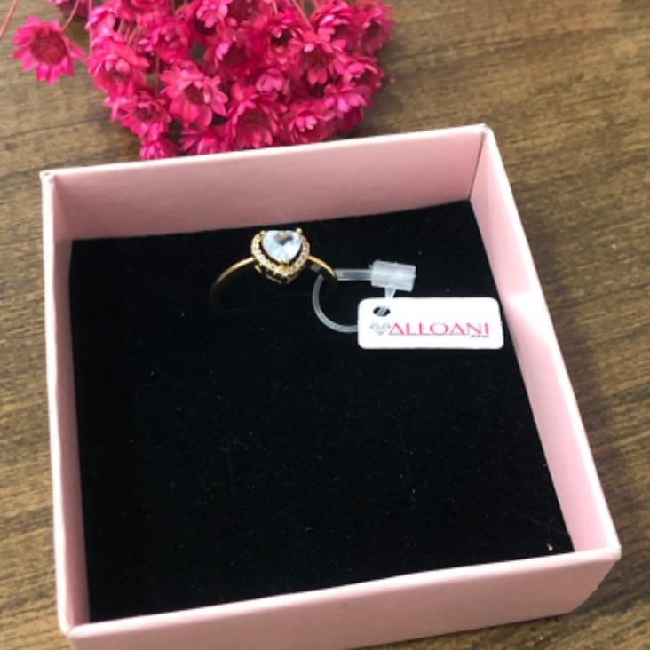 Anel Coração Cravejado