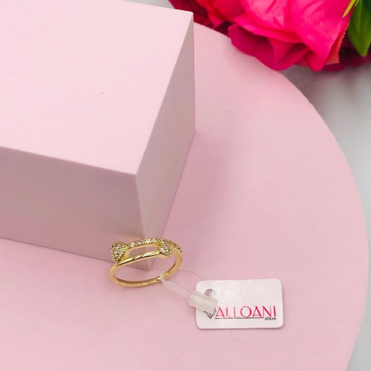 Anel Coração  Cravejado