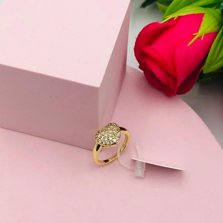 Anel Coração Cravejado N 14