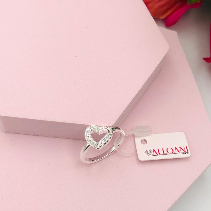 Anel Coração Cravejado N 19