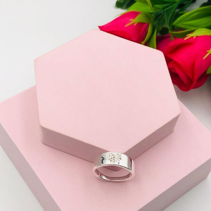 Anel Coração Cravejado N 21