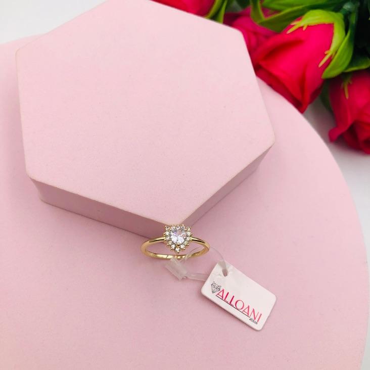 Anel Coração Cravejado N 21