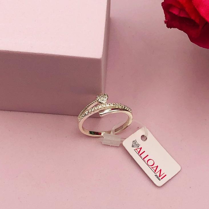 Anel Coração Cravejado N 21