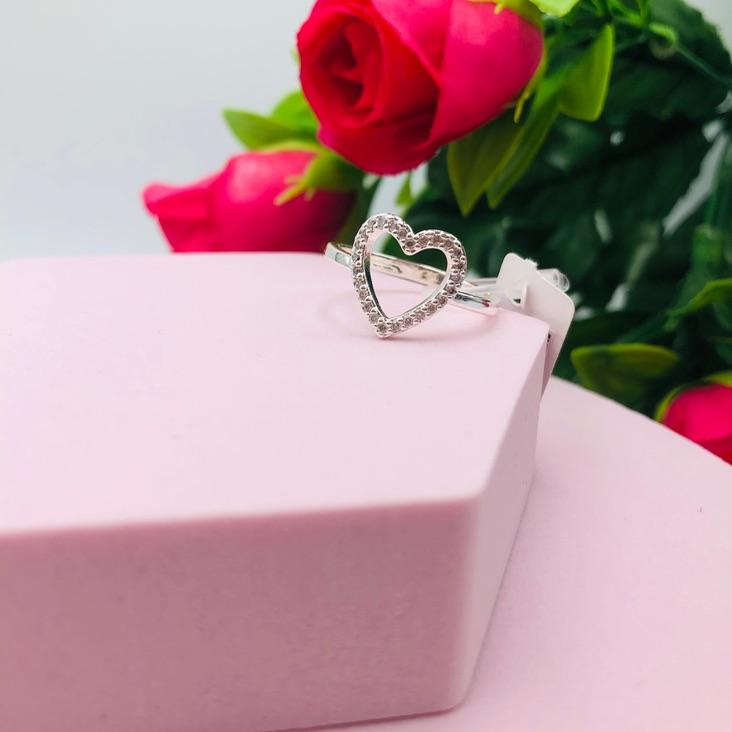 Anel Coração Cravejado N 22