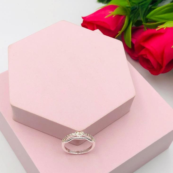 Anel Coração Cravejado N19