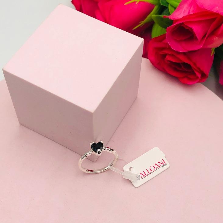 Anel Coração Preto N 18