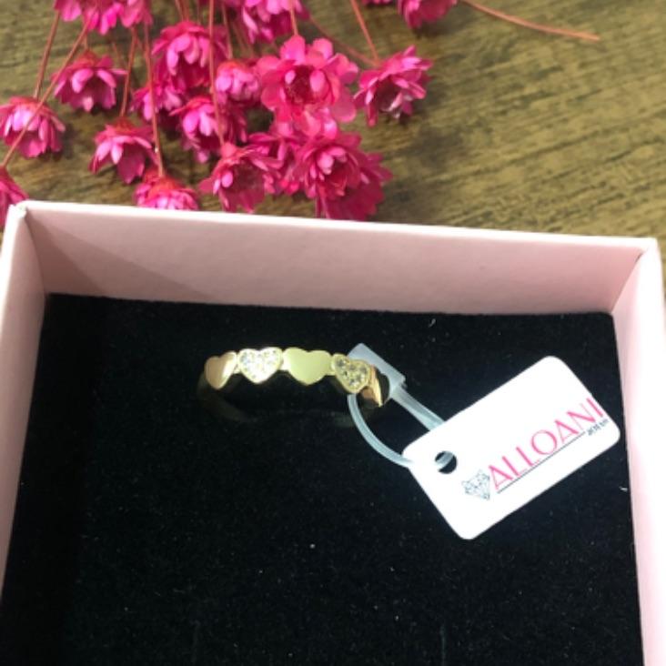 Anel Corações Liso e Cravejado