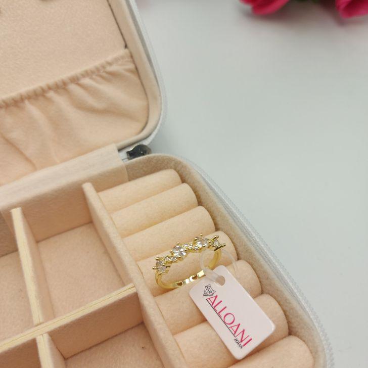 Anel Cravejado com Zirconias N°18