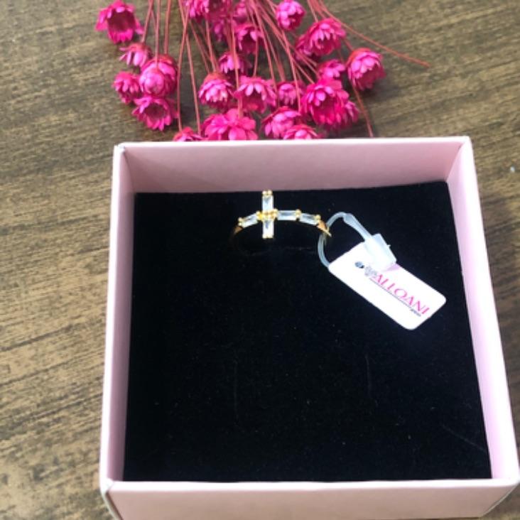 Anel Cruz com Pedras