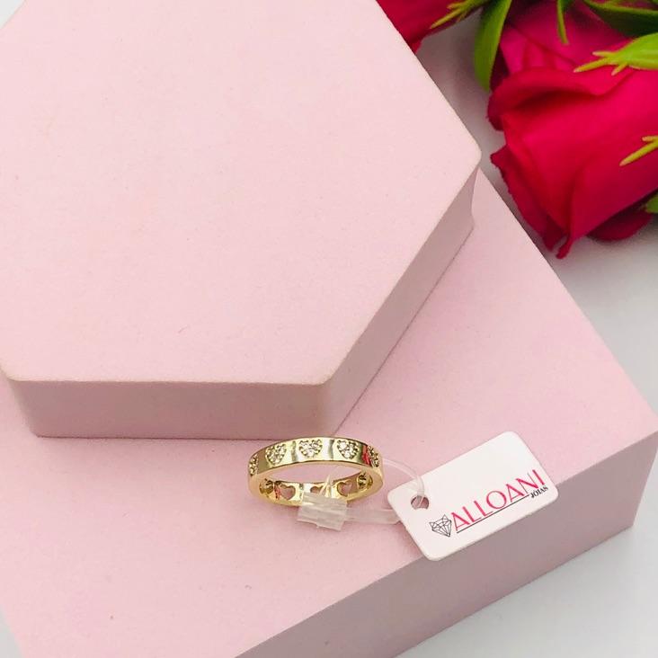 Anel de Coração Cravejado N13