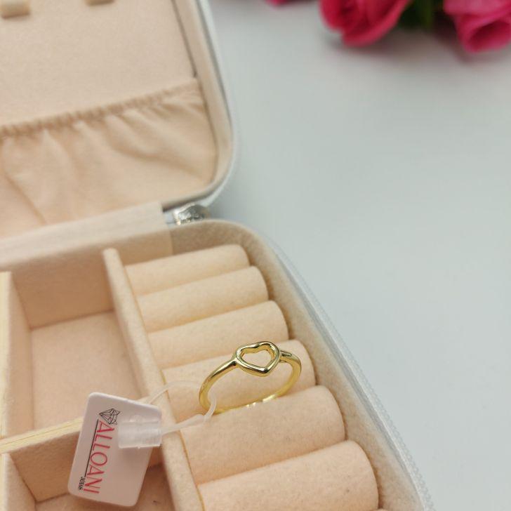 Anel de Coração Liso N°16