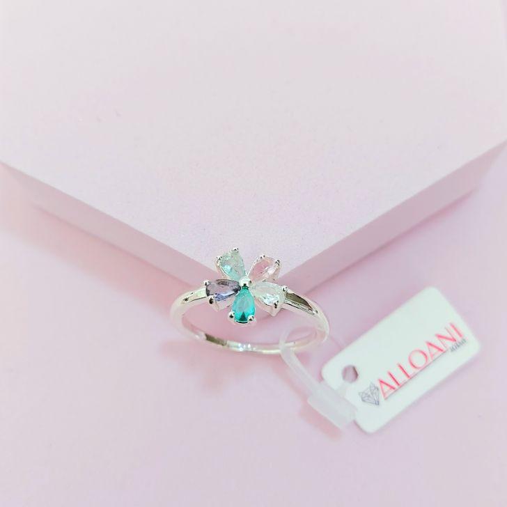 Anel de Flor Colorida N°24