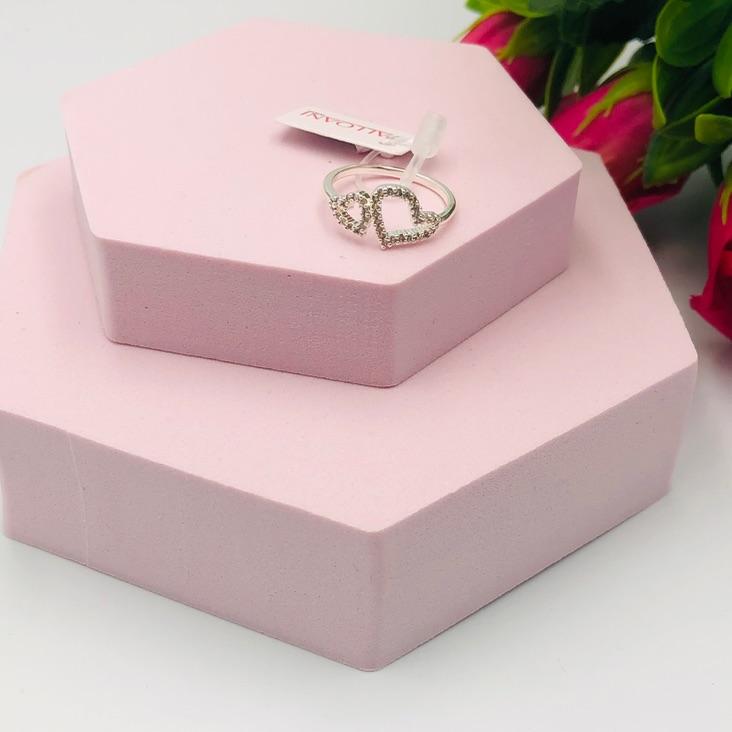 Anel Dois Corações Cravejado