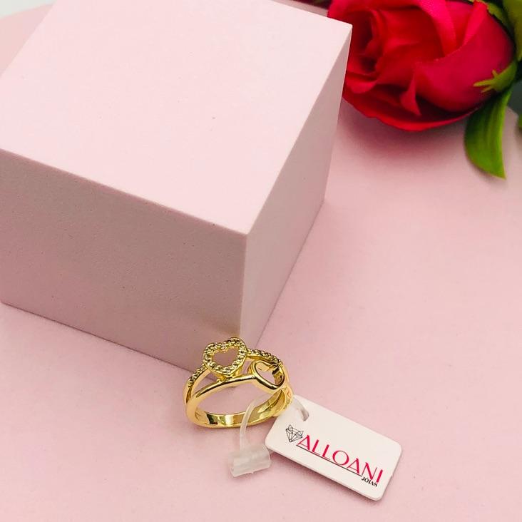 Anel Dois Corações N 14