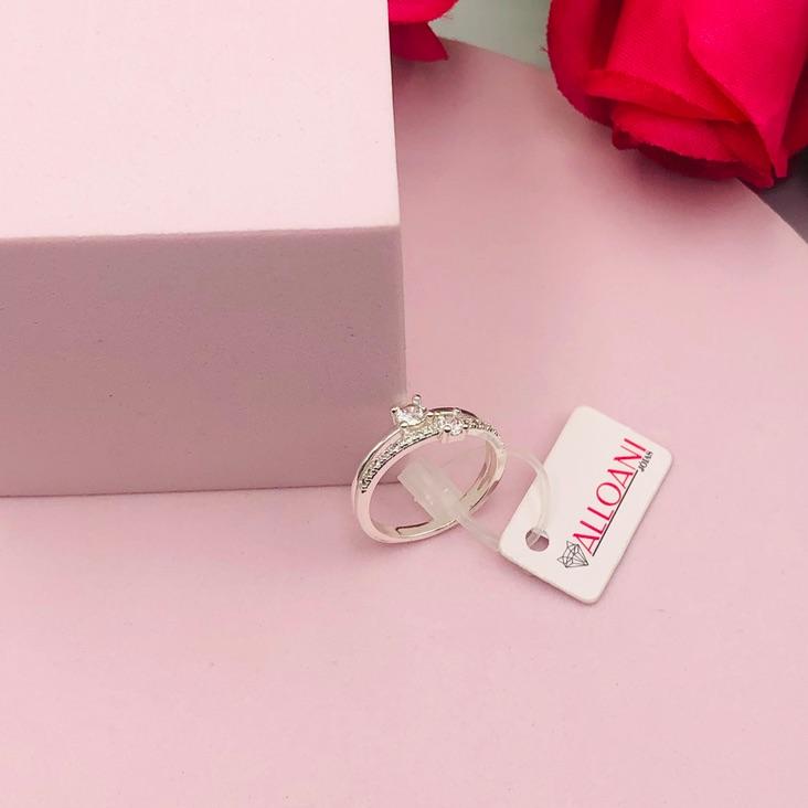 Anel Duas Fitas com Dois ponto de Luz N 12