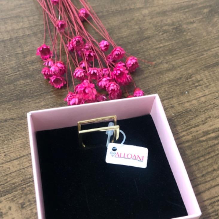 Anel Duas Fitas Quadrado Liso N 25