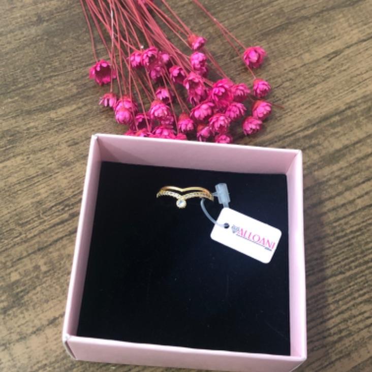 Anel Duas Fitas uma Lisa Outra Cravejado