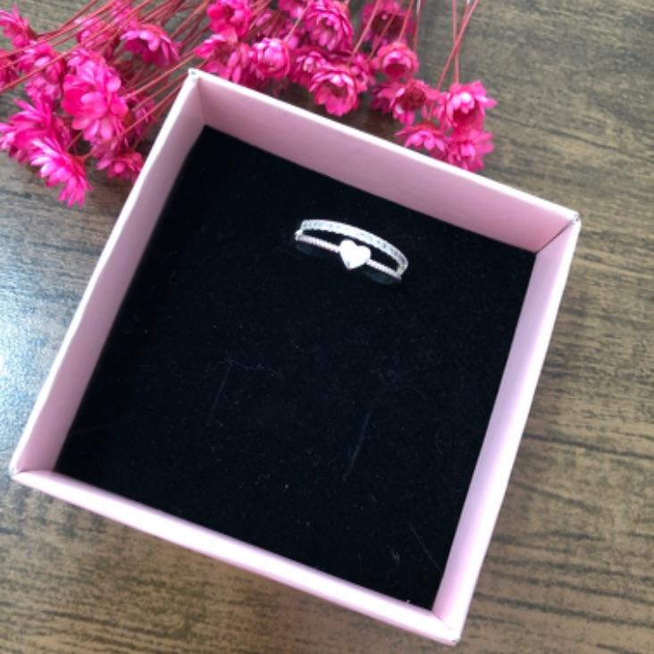 Anel Duplo Cravejado e Coração Liso