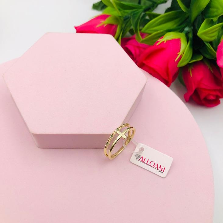 Anel Duplo Cruz e Cravejado N 24