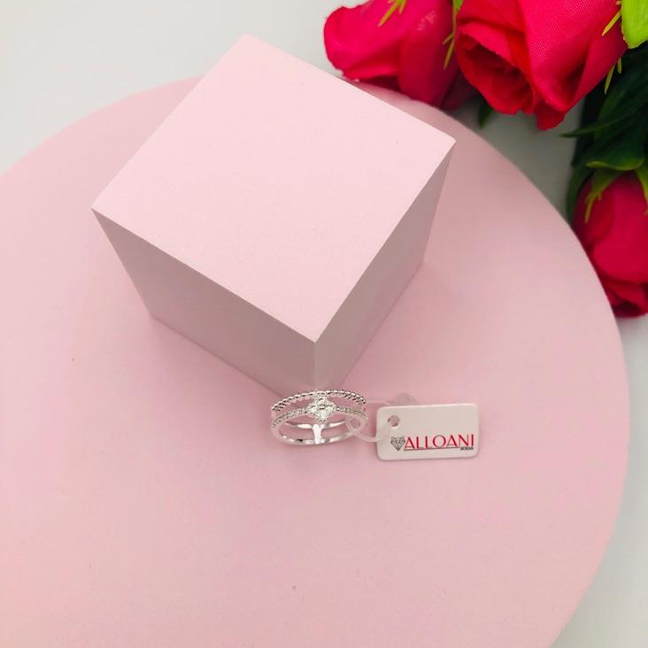 Anel Duplo Trevo e Trabalhado N 19