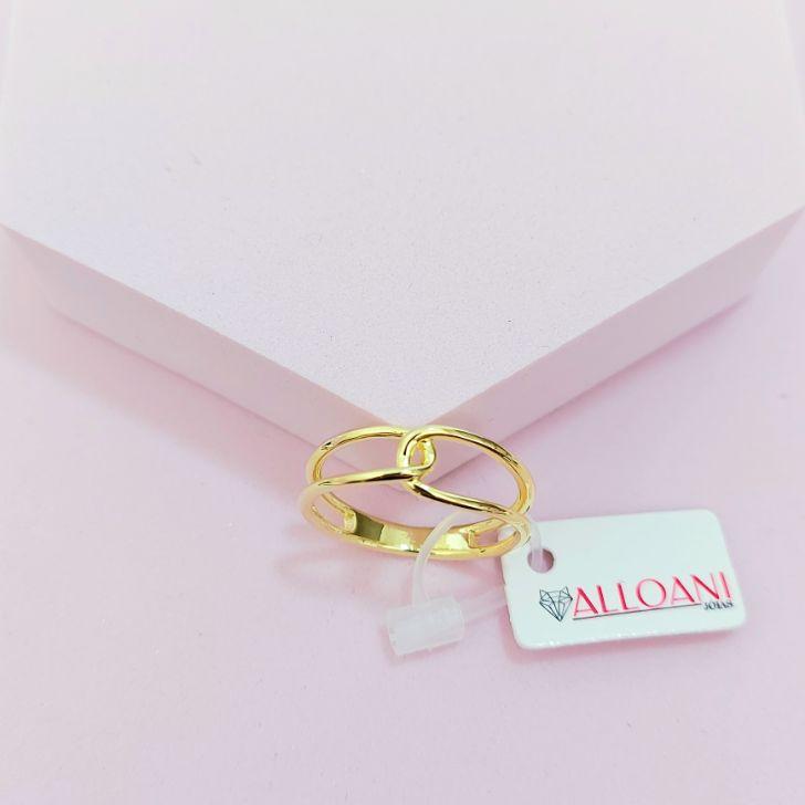 Anel Entrelaçado Liso N°20