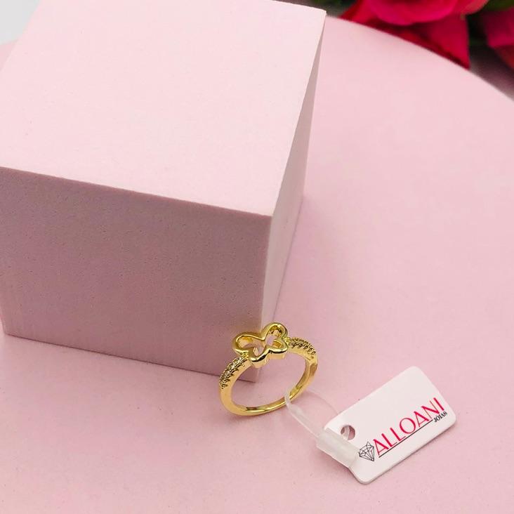 Anel Falange Borboleta Cravejado N 10